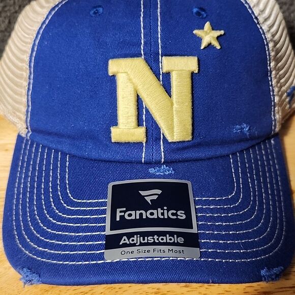 Fanatics Navy Midshipmen Trucker Snapback Hat - New - Picture 2 of 9